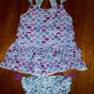Sweet Honey Mermaid Tankini sz 12y swimnsuit